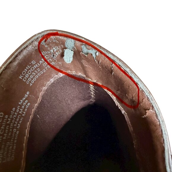 Dana Buchman brown leather side zip ankle boots booties 6 1/2 MED - Picture 11 of 11